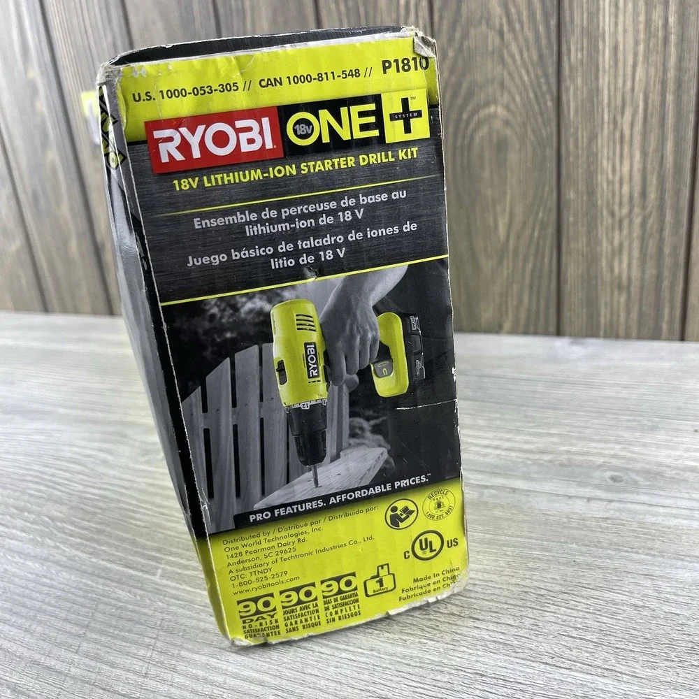 Ryobi ONE+ 18V Lithium-Ion Starter Drill Kit. New Open Box